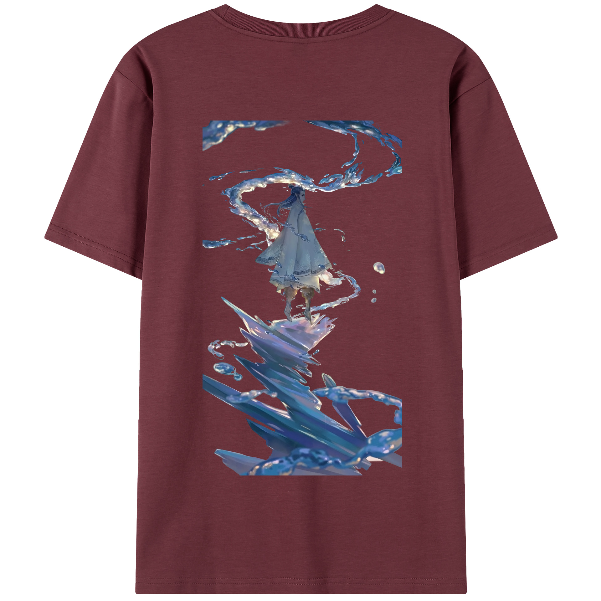 （画像用） Ne Zha 2 ナタ 魔童の大暴れ 綿100％半袖Tシャツ（背面プリント）